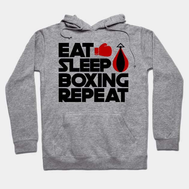 Eat Sleep Boxing Hoodie by colorsplash